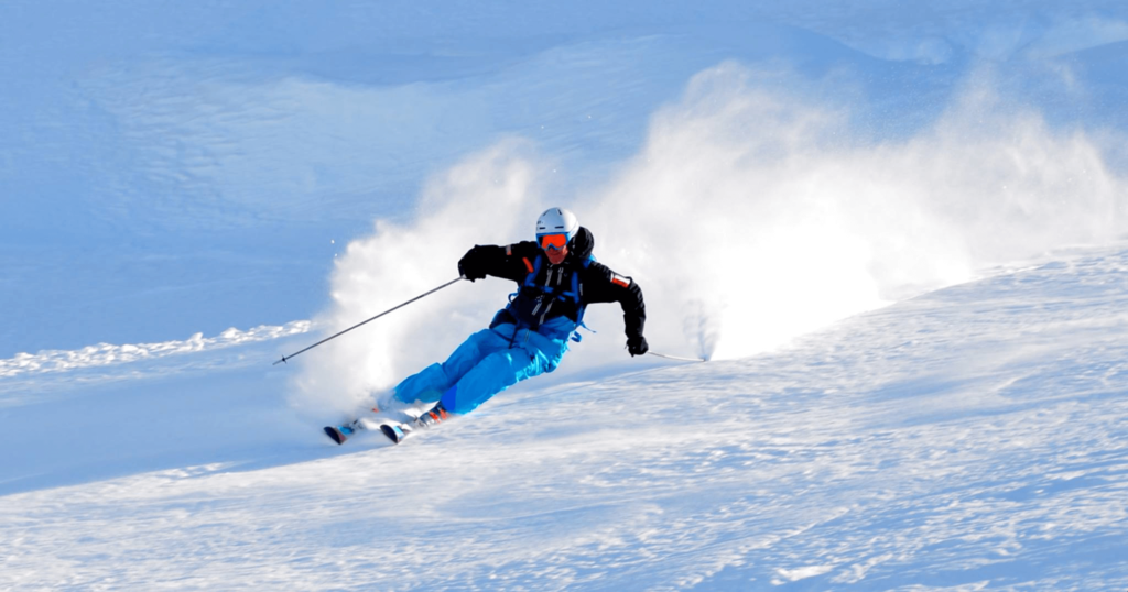 guy skiing down a mountain