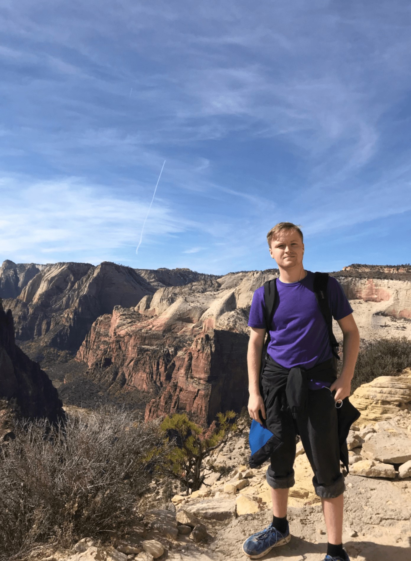 hunter at zion national park